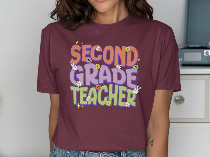 Retro Second Grade Teacher T-Shirt