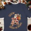 Scootin Through The Holidays Santa Christmas Ride T-Shirt