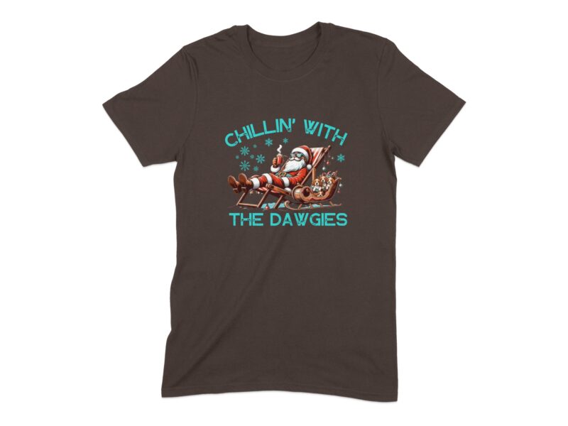 Chillin' With The Dawgies Christmas T-Shirt