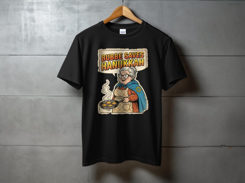Bubbe Saves Hanukkah Superhero Great Cooking Skills T-Shirt