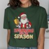 Spinning Into the Season Santa Dreidel T-Shirt