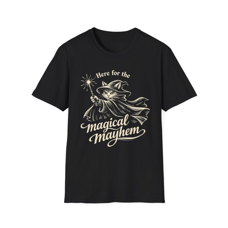 Here for the magical mayhem cat Halloween T-shirt