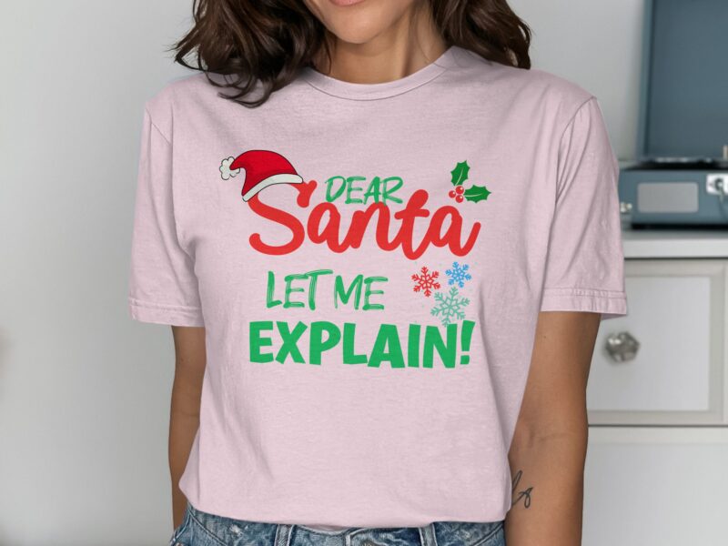 Funny Dear Santa Let Me Explain Christmas T-Shirt