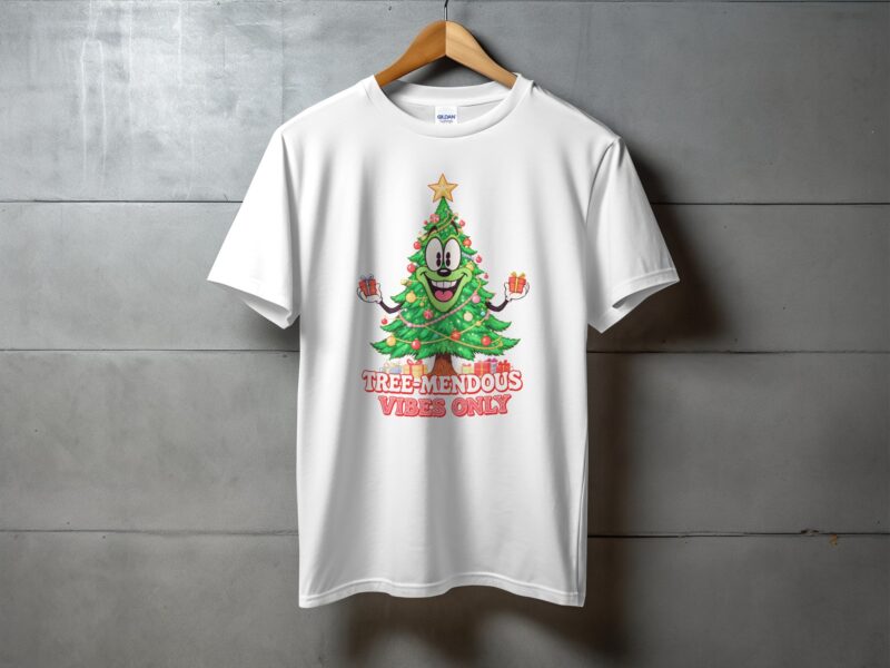 Tree-Mendous Vibes Only Holiday Christmas Tree T-Shirt