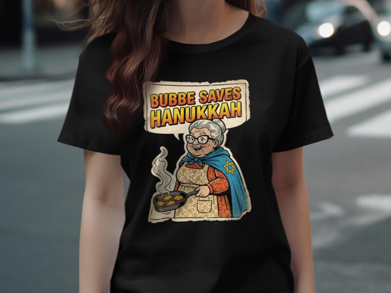 Bubbe Saves Hanukkah Superhero Great Cooking Skills T-Shirt