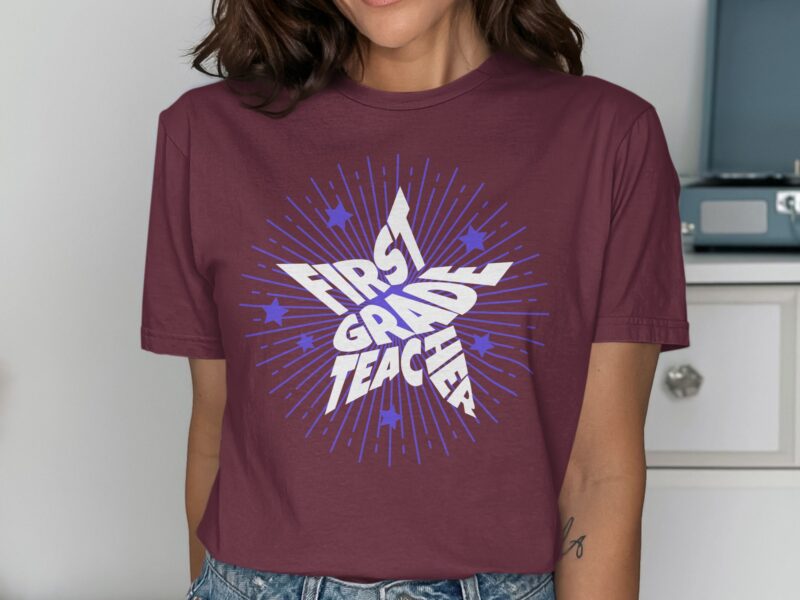 First Grade Teacher Starburst T-Shirt