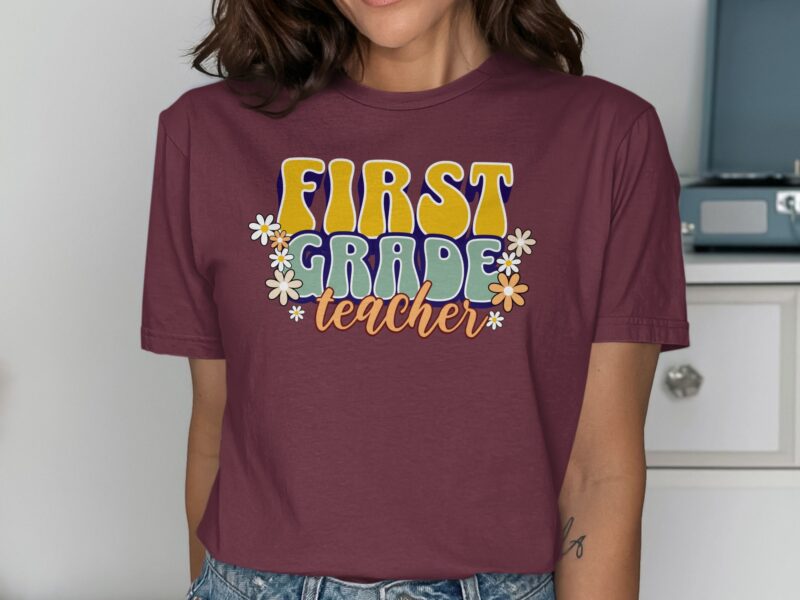 Retro First Grade Teacher T-Shirt