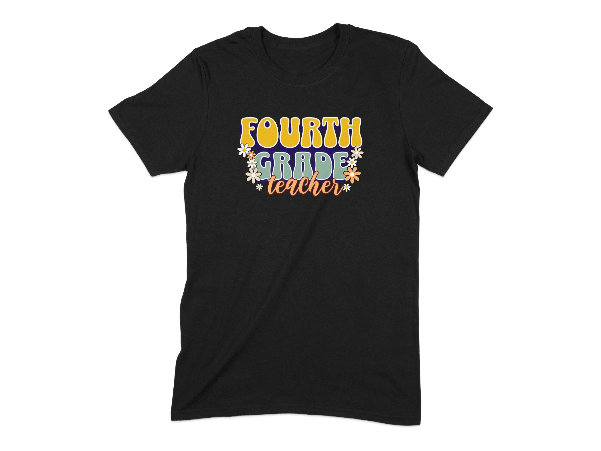 bbb688ad-5dd2-4f23-b402-2f772a13d377 Retro Fourth Grade Teacher T-Shirt