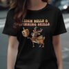 Sleigh Bells Spinning Skills with Deer Hanukkah T-Shirt