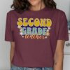 Retro Groovy Second Grade Teacher T-Shirt