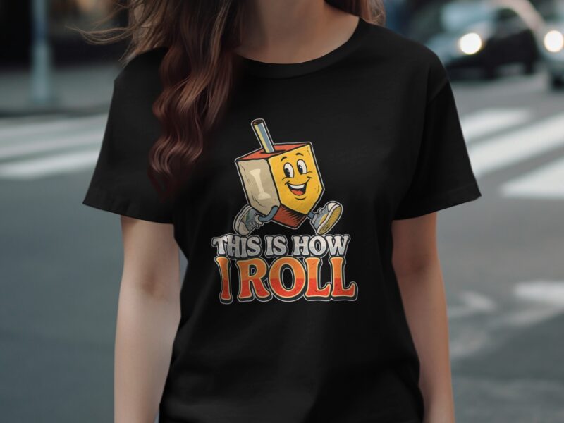 This Is How I Roll Dreidel Hanukkah Jewish Holiday T-Shirt