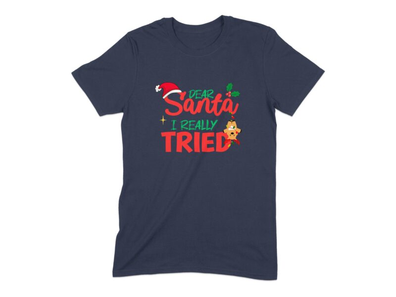 Dear Santa I Really Tried Christmas T-Shirt