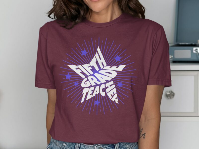 Retro Fifth Grade Teacher T-Shirt