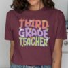 Retro Third Grade Teacher T-Shirt | Groovy Graphic Tee