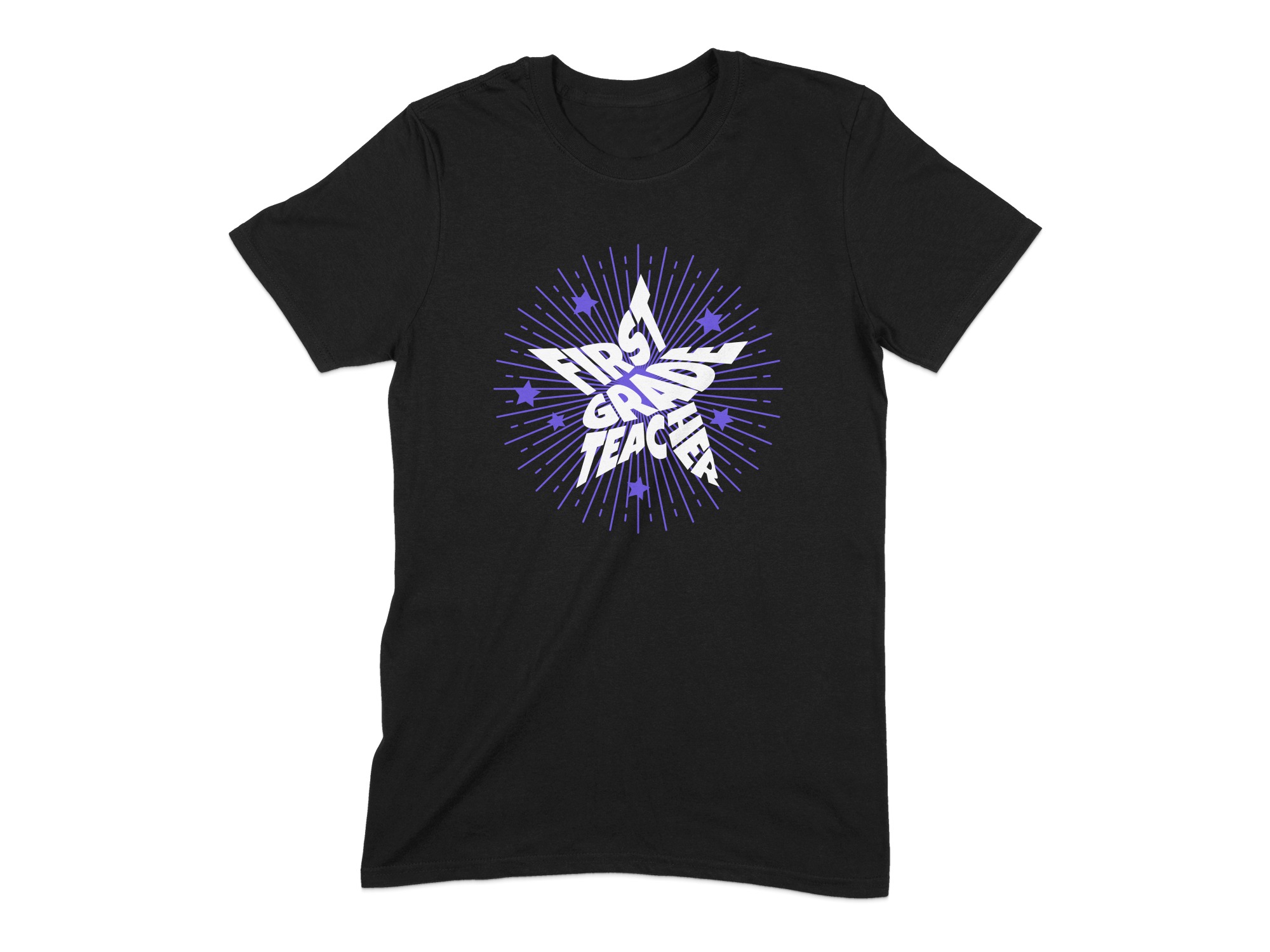 fa101d38-f061-42e7-ae9a-777977efc454 First Grade Teacher Starburst T-Shirt