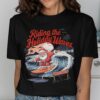 Vintage Surfing Santa Christmas T-Shirt